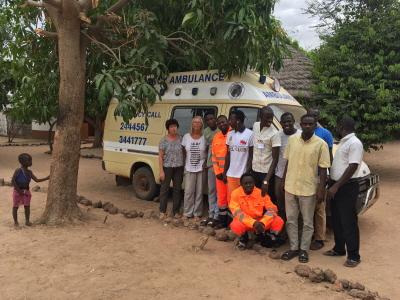 Das Foto des Krankenwagens in Gambia
